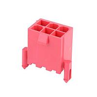 Molex 172447-0406 Headers Mini-Fit Versa Color Hdr, DR, Vrt, w/Peg 6Ckt SN GW Red