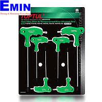 TOPTUL GAAS0602 6PCS Two Way Star & Tamperproof Key Wrench Set
