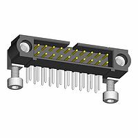 Harwin M80-5L11442M7 Power to the Board 7+7 Pos. Male DIL Horizontal Throughboard Conn. Jackscrews