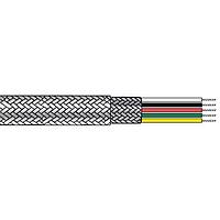 Alpha Wire 2811/4 WH005 Multi-Conductor Cables 24 AWG 4 Conductor High-Low Temperature Cable, Braid 600V 100ft White