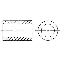 RAF Electronic Hardware 1229-25-AL-24 Round 1/2 Rd X 1.00 X .252 ID Round Spacer