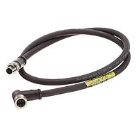 Molex 120501-0002 Double Ended M12 Pwr DE Crdst 4P F 90D M/Strt 14AW 1m