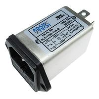 Adam Tech PLF-11B2-10A-Q Power Line Filters EMI/RF Line Filter, 115/250VAC 10A, fused inlet socket w/ flange mounting