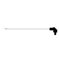 BIVAR SZR4-10.00-F5PS-9 Flexible Light Pipes with LEDs 10 Inch, White Fiber, Smoked Lens