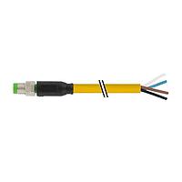 Murrelektronik 7000-08011-0110500 Connectors M8 male 0 with cable, PVC 4x0.25 ye UL/CSA 5m
