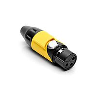 Amphenol Audio AX3FB4M Connectors 3P SOCKET F PLUG BLK W YLW MRK SLEEVE