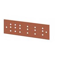Wakefield Thermal SCGB-5 Ground Bars Ground Bar, 18 Holes, Copper, Bare, 12" L, 4" W, 0.25" H, 0.25" Thickness