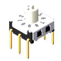 Diptronics R7H3H-10RB-V-B Rotary Switches Rotary Type 7*7