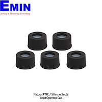 SciLab SL.Vi1232 Open-top Cap (Black-color, w/ Natural PTFE / Sil. Septa; 15-425)