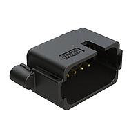 Amphenol SINE Systems AT04-18PD-BM12BK Connectors 18 Position, PCB Receptacle, Flangeless, Self-Threading, Keyed D, Gold Plated Contacts Included, Potted, Black Body