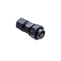 Amphenol LTW DCU-08BFEA-LL7001 Standard Circular Connector Ceres, Large Size, Plastic, 20A+2A, 08 pins, Female Connector, Male (Power) + Female (Signal) Contact, Straight, 2 Points Lock, Solder, Field Installable, F5.5 - F10.8mm, IP67