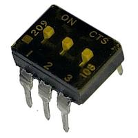 CTS Electronic Components 209-3MST DIP Switches 3 switch sections SPST