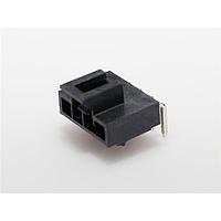 Molex 105313-1304 Shrouded NanoFit RA Hdr TH SR 4Ckt 0.76UM Au Blk