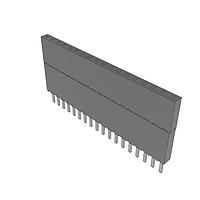 Samtec ESW-118-44-L-S Stackthrough .100" Elevated Socket Strip