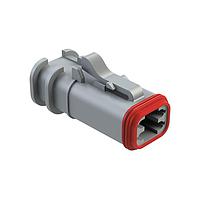 Amphenol SINE Systems AT06-4S-OMGRY Connectors 4 Pin Overmold Plug Socket, GREY
