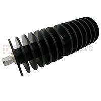 Fairview SA18S50W-06 6 dB Fixed Attenuator SMA Male To SMA Female Up To 18 GHz Rated To 50 Watts With Black Aluminum Heatsink Body