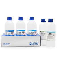 Hanna HI54710-11 pH 4.01, 7.01 and 10.01 Technical Calibration Solutions with Electrode Storage Solution and Cleaning Solution