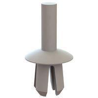 Essentra Components 61PR600100 Push-In Rivet Push Rivet, .160 Hole, .062-.180 Panel Thk