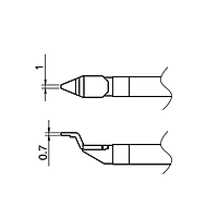 HAKKO T51-L1 Soldering Tip (Chip shape-1L)