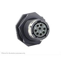 Eaton Souriau-Sunbank UTGX712D8SY Receptacles Jam nut receptacle, without backshell, with 8 female PCB contacts, IP68/69K in unmated conditions, keying Y