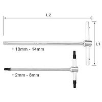 TOPTUL AGDB0518 T-Type Hex Key Wrench 5x180mm
