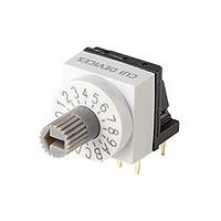 Same Sky (formerly CUI Devices) RDS4-16S-1012-73-RA-254-D-67 DIP Switches 16 Position Through Hole 2.54 mm Pitch IP67 Right Angle 7.3 mm Raised Actuator