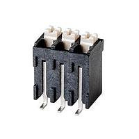 Same Sky (formerly CUI Devices) TBLH12V-381-08BK Fixed Terminal Blocks Screwless, High Temperature, Vertical, 3.81 mm pitch, Black with Gray Button