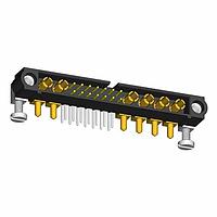 Harwin M80-5L11422M5-04-333-02-333 Power to the Board 14+6 Pos. Male Signal+Power Horizontal Throughboard Conn. Jackscrews