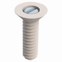 Essentra Components 390632A050 Machine Screw Insltd Screw, Metal Core, 82 Deg, #6-32.500 Lg, Natural, Nylon, Steel