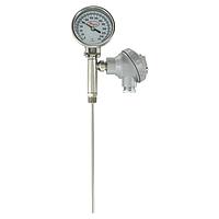 Dwyer BTO59051 Bimetal Thermometer w/ Transmitter Output for Boilers & Compressors (250 °F, 1/2 in, NPT Male, 9 in)