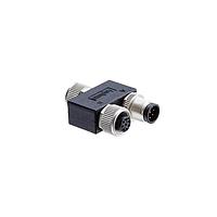 Amphenol LTW YA-A12F-A12M-A12F-01 Circular Metric Connectors Circular Metric Connector, Y Adaptor, Metal, A Coding, 1.5A, 12 pins, (End 1) Female Female, (End 2) Male Male, (End 3) Female Female, Screw Thread, IP68 Mated