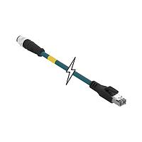 Molex 1300480280 Ethernet Cables / Networking Cables CSE M12 ETH 4P DC MA RJ45 STR PVC 1M DE