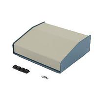 Hammond Manufacturing 1456FE2WHBU Sloped 15 Degree Slope Alum 5.5x2x6.5"Beige/Blu