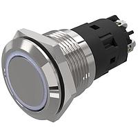 EAO 82-5152.1155 Anti-Vandal 82-5152.1155.Illuminated pushbutton.momentary.19 mm.stainless steel.flush/flat.ring.white.110 V.screw terminal