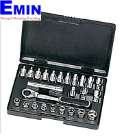 SATA 09131 25PC 1/4"DR 6PT SOCKET METRIC / SAE PASS-THRU® SOCKET SET