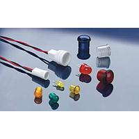 VCC CNX442-GTP-220-X02-4208 Holders with Wire Leads Green Cap 220ohms 24awg 8" Stripped