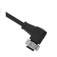 Banner Engineering MBCC-530RA Sensor Cables / Actuator Cables Cordset: Single Ended 7/8 in; 5-pin Right-Angle Female; 9.14 m 5x18 Black PVC Jacket; Nylon Black Coupling Nut