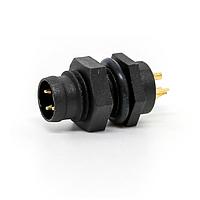 Amphenol LTW 8P-03PMMS-SF7001 Circular Metric Connectors M8 Circular Metric Connector, A Code, Plastic, 3A, 03 pins, Male Connector, Male Contact, Hexagonal, M8*1.0, Screw Thread, Solder, Receptacle, Front Fastened, IP67 Unmated