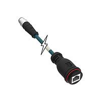 Molex 1300480211 Ethernet Cables / Networking Cables M12 D-CODE  MALE - FEMALE RJ45