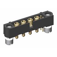 Harwin M80-5T10205M3-04-331-00-000 Power to the Board 2+4 Pos. Male Signal+Power Vertical Throughboard Conn. Jackscrews