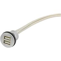 HARTING 09454521953 USB Cables / IEEE 1394 Cables har-port 2xUSB 2.0 A-A coupler with cable, 2.0m - silver version