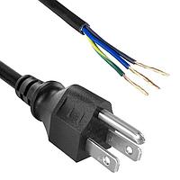 Qualtek Electronics 311330-01 No Receptacle Power Cord 16AWG 13A 1M NORTH AMER BLACK