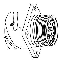Eaton Souriau-Sunbank UTVB22-14SN Receptacles 19P Reverse Bayonet Skt Receptacle Sz 22