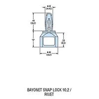 Heyco 10605 Rivet Mount HRLSP-08 NATURAL NYL PCB Support