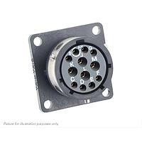 Eaton Souriau-Sunbank UTGX014D12S Receptacles Square flange receptacle, without backshell, with 12 female PCB contacts, IP68/69K in unmated conditions