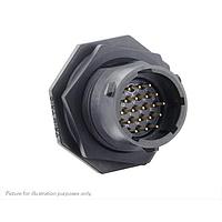 Eaton Souriau-Sunbank UTSX714E19PY Receptacles Jam nut receptacle, without backshell, with 19 male solder contacts, IP68/69K in unmated conditions, keying Y