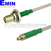 Fairview FMC0912315LF MMCX Plug to SMA Female Bulkhead Cable RG-316 Coax and RoHS with LF Solder
