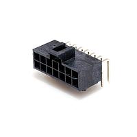Molex 105314-1314 Shrouded NanoFit RA Hdr TH DR 14Ckt 0.76um Au Blk