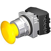 SIEMENS 52PM9W4G Pushbutton PUSHBUTTON,MOM,YLW,1 3/4" PLST,2POS,2NC