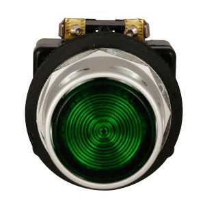 Panel-mounted pushbutton switches used in control and interface applications